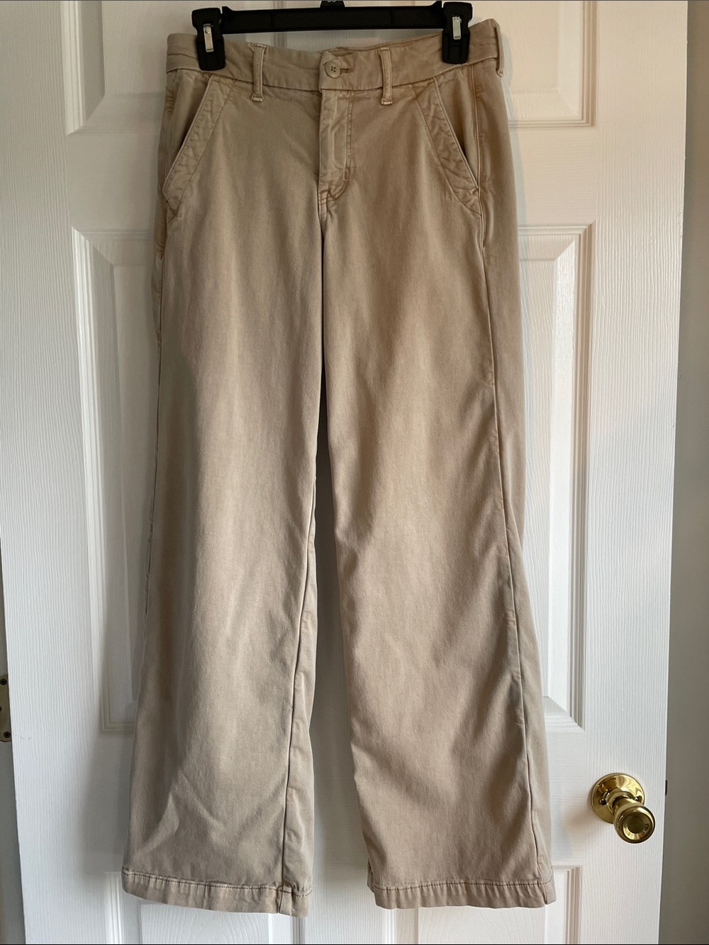 American Eagle Outfitters Beige Straight-Leg Chino Pants